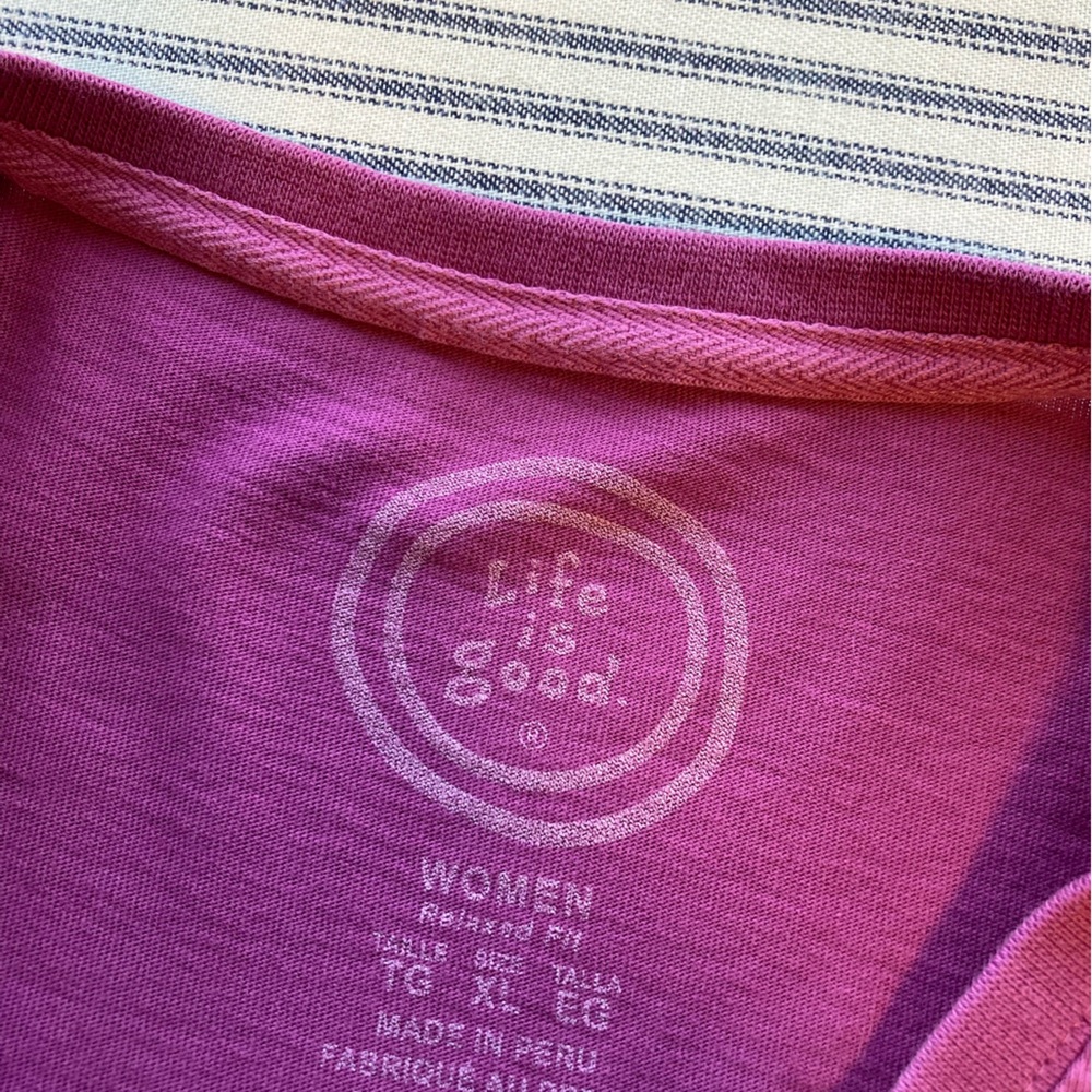Life is Good - Women's Lilac Long Sleeve Top, “Snow Day”, Size XL - Picture 4 of 11